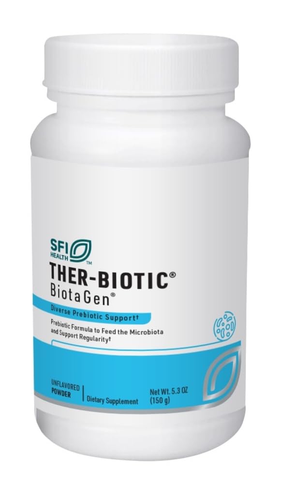SFI Health Biotagen bottle front displays clean, hypoallergenic prebiotic formula for gut support