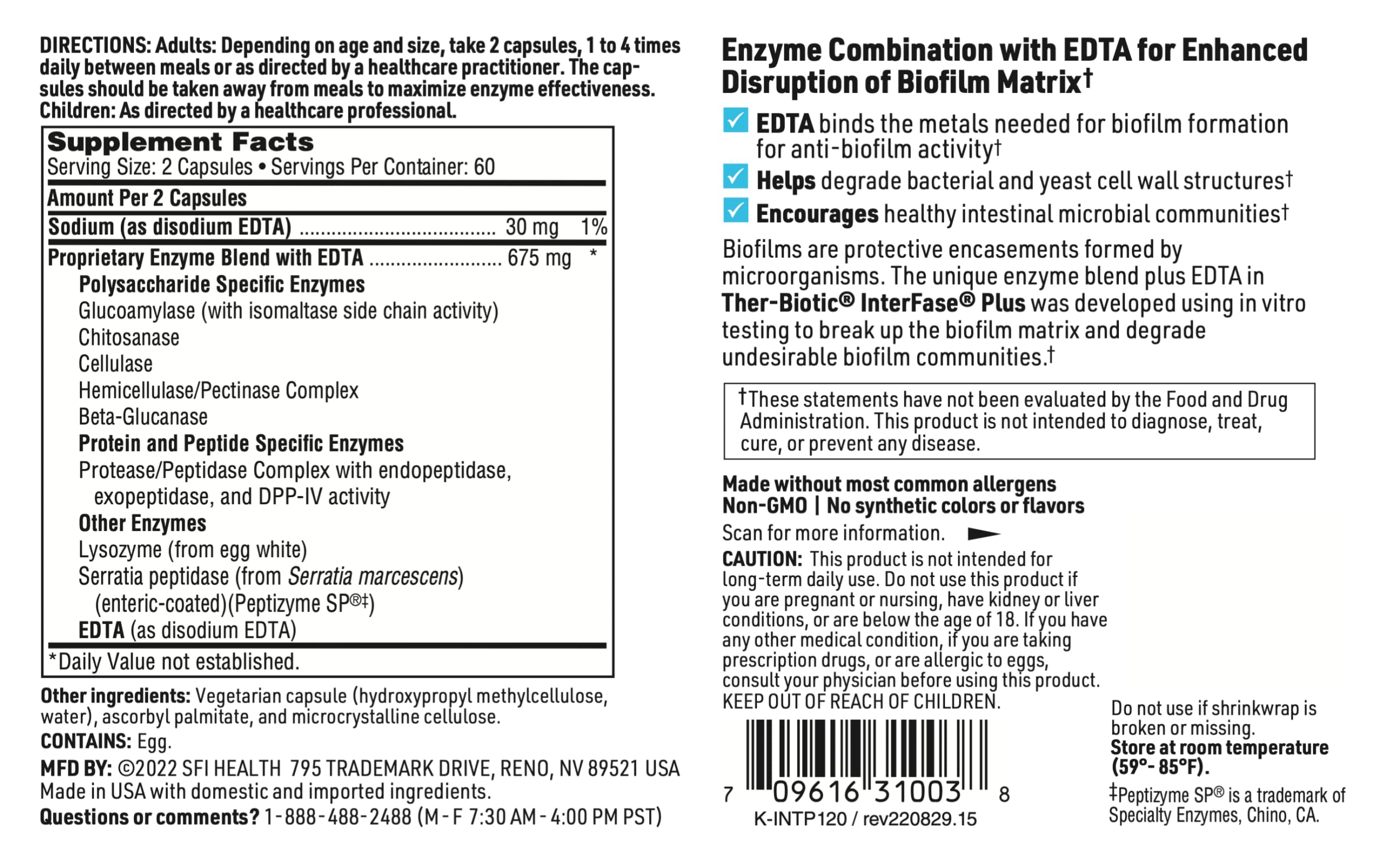 SFI Health Interfase Plus bottle top close-up for precise dosing control.