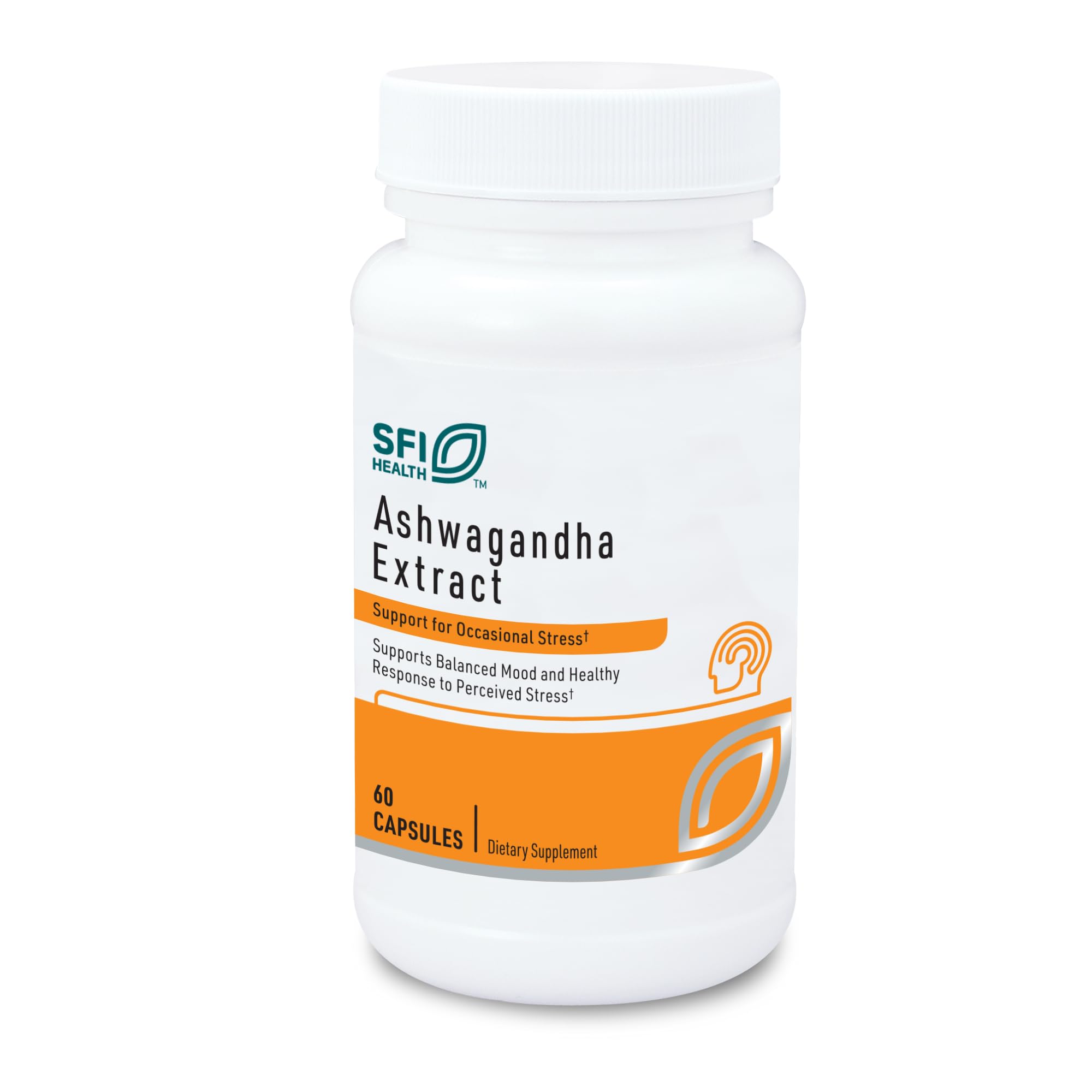 SFI Health Klaire Labs Ashwagandha 300mg bottle for daily memory support.