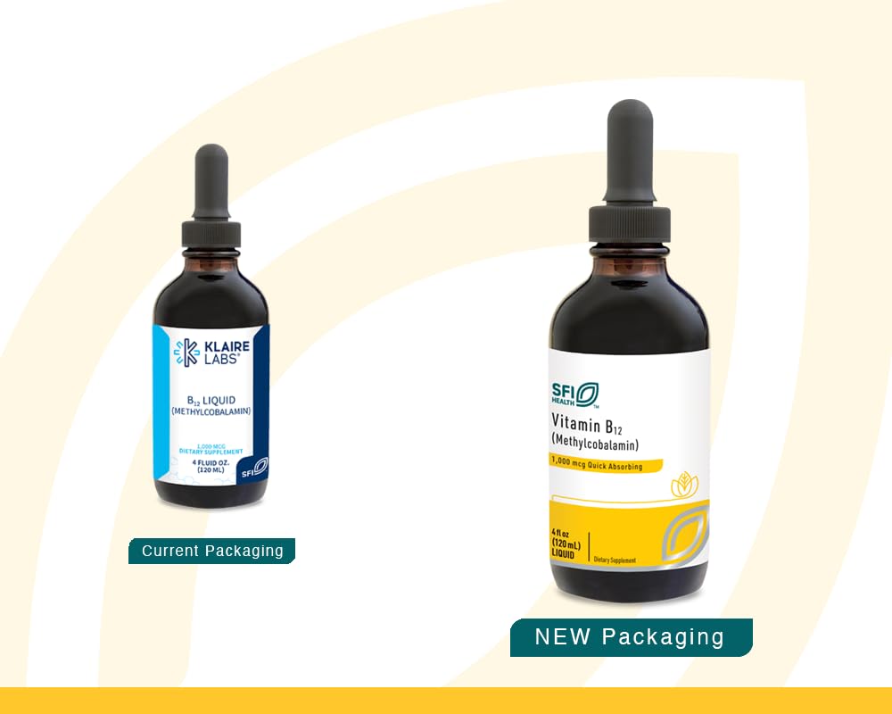 SFI Health Klaire Labs B12 drops pour capturing quick dosing