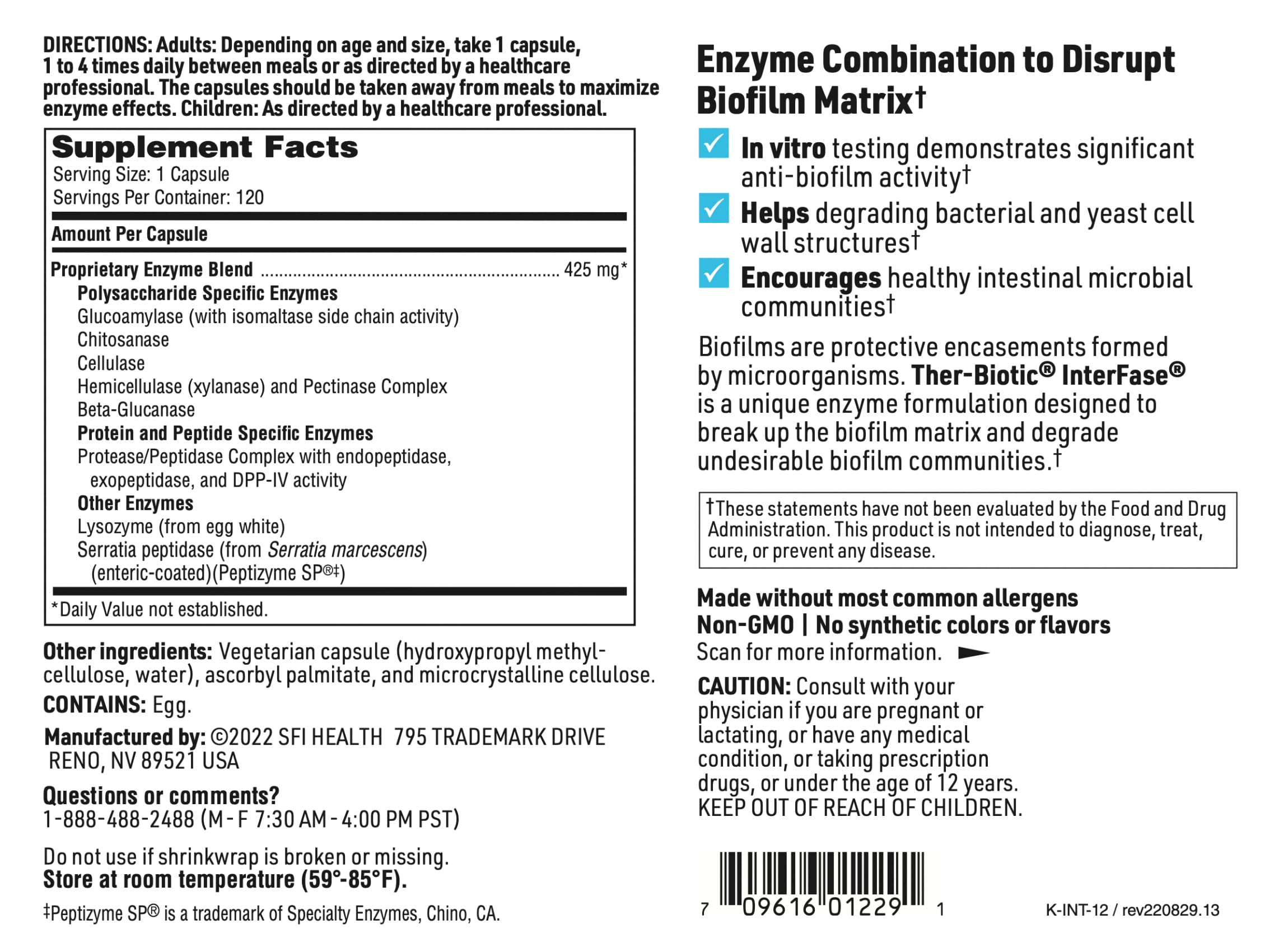 Close-up of InterFase label highlighting brand transition to SFI Health.