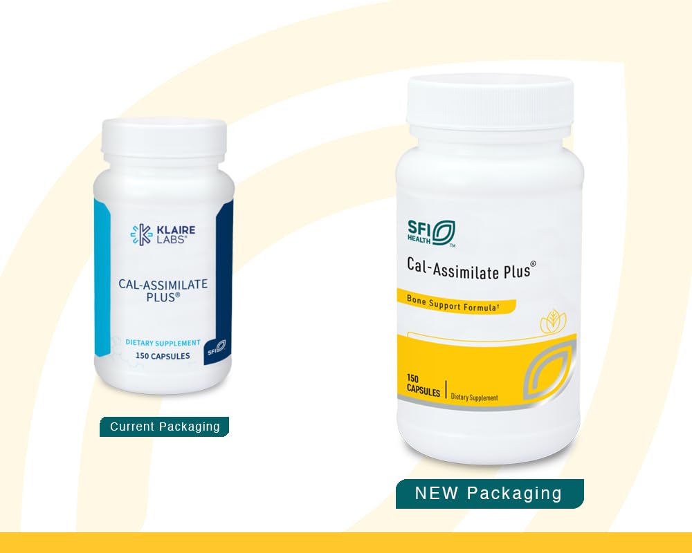 Klaire Labs Cal-Assimilate Plus tablets for steady mineral absorption.