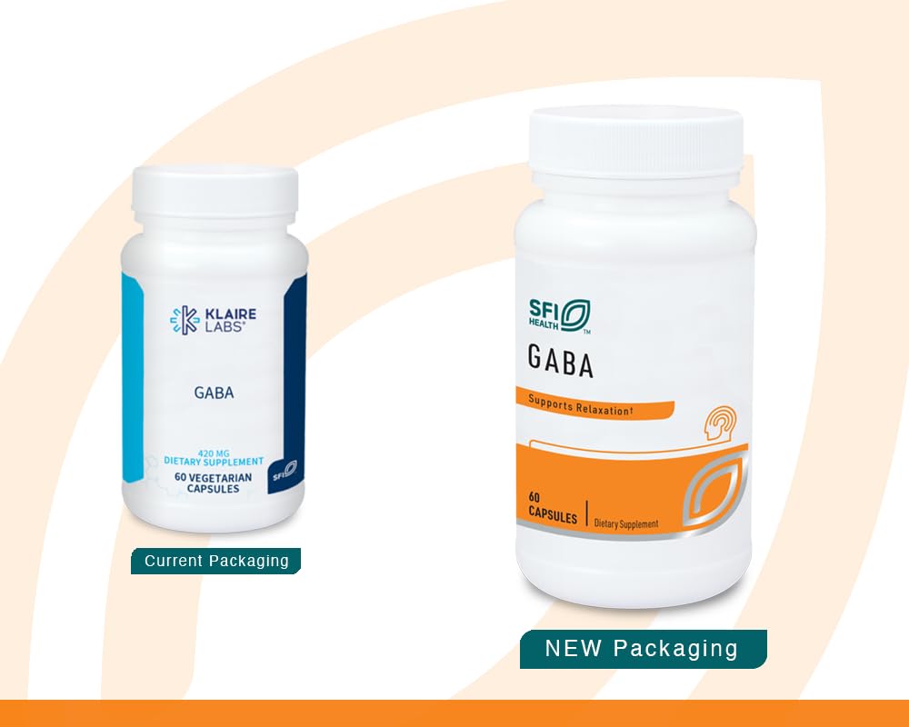 SFI Health Klaire Labs GABA capsules ready for daily mood support.