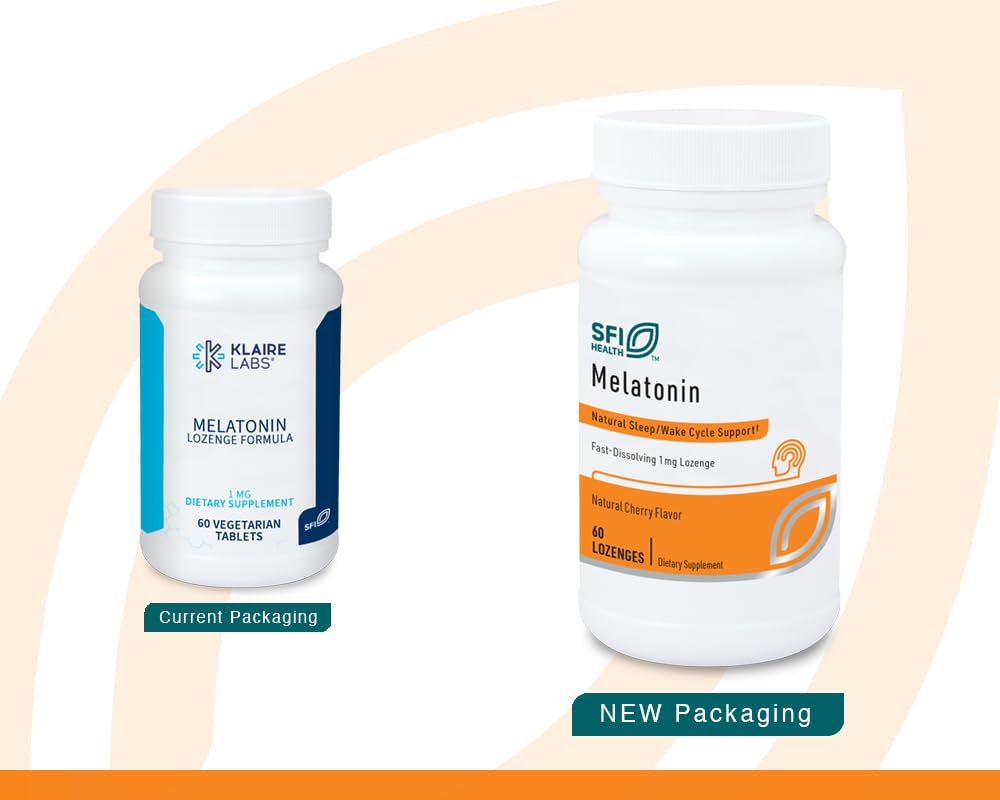 Close-up of dissolving Klaire Labs melatonin lozenge showing quick-release action.