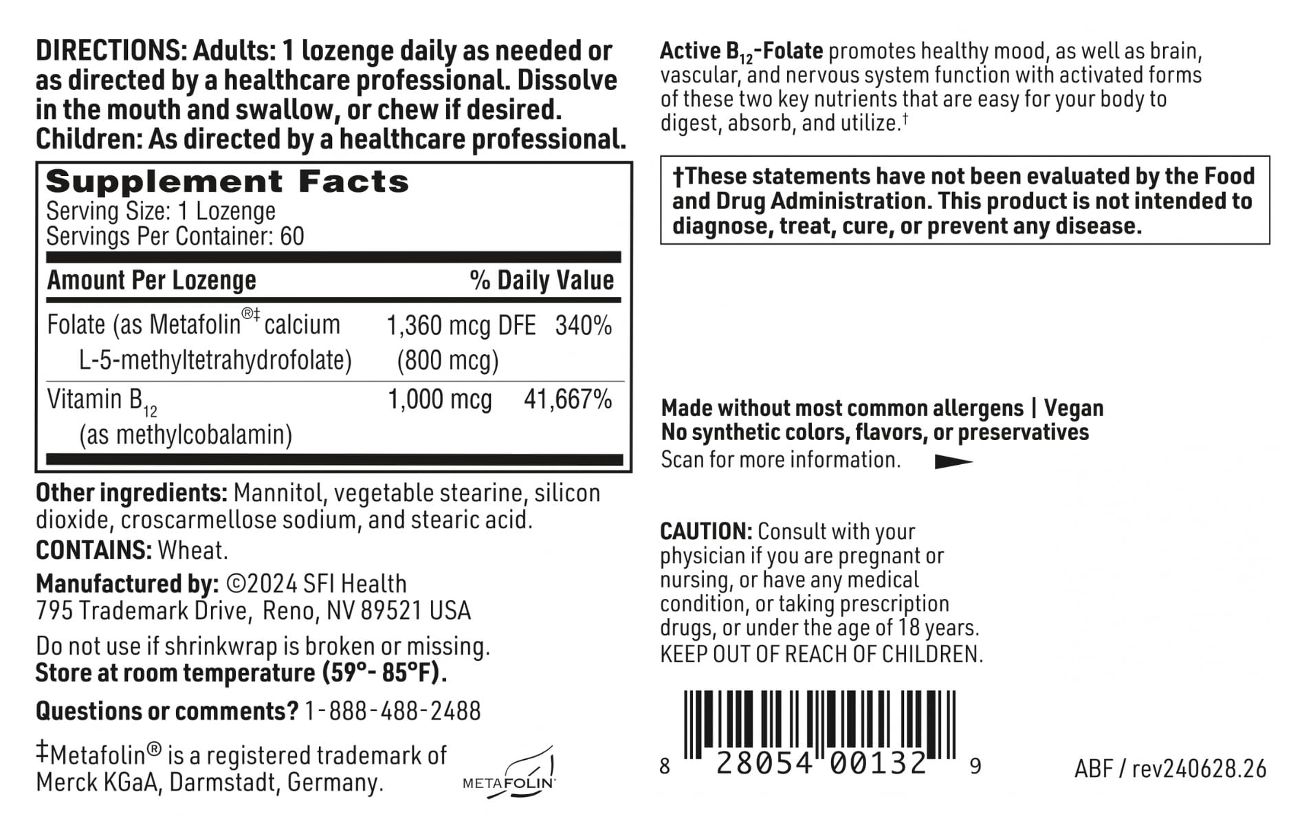 SFI Health formula supports nerve and heart health via balanced metabolism
