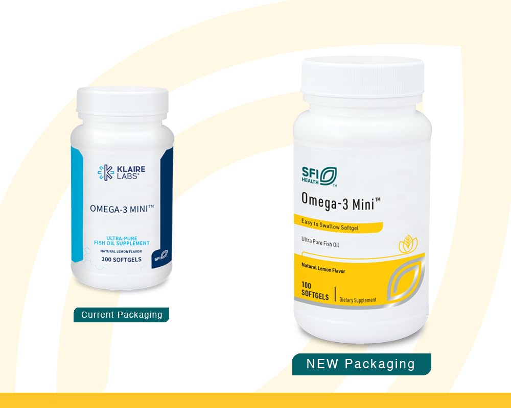 SFI Health Omega-3 Mini half size capsules ideal for kids.