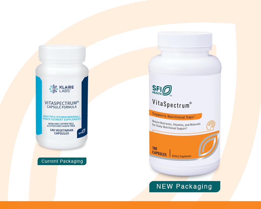 SFI Health VitaSpectrum Kids label close-up highlighting active nutrients.