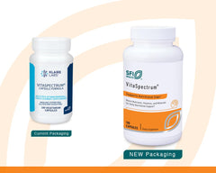 SFI Health VitaSpectrum Kids label close-up highlighting active nutrients.