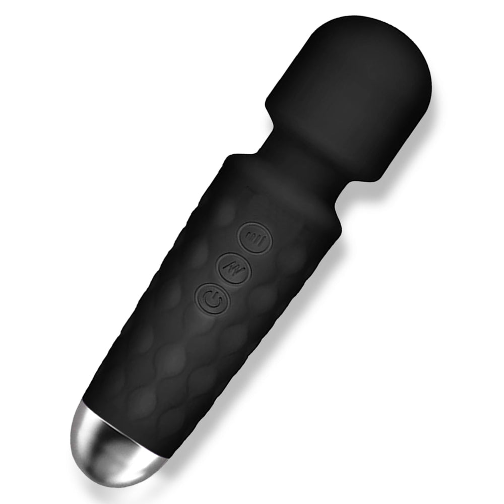 SGWGSMD mini massager in pale black, side view, for portable relaxation.