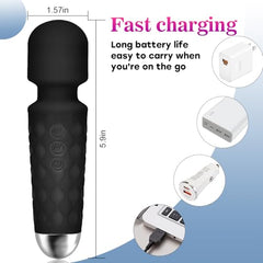 SGWGSMD mini massager on shoulder, targeted relief for tense shoulders.