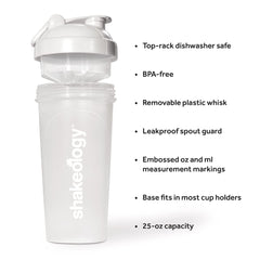 Shakeology BPA-free leak-proof shaker cap keeps drinks secure during workouts