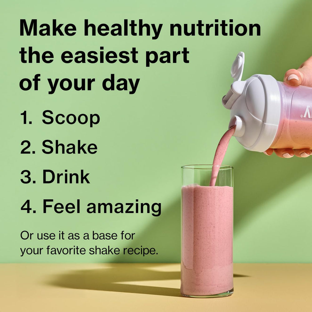 Probiotics and digestive enzymes in Shakeology illustration for gut support.