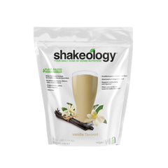 Shakeology vanilla plant-based protein bottle highlights a gluten-free shake for satisfying meals