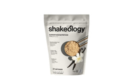 Shakeology vanilla protein powder bottle ready for a nutritious smoothie.