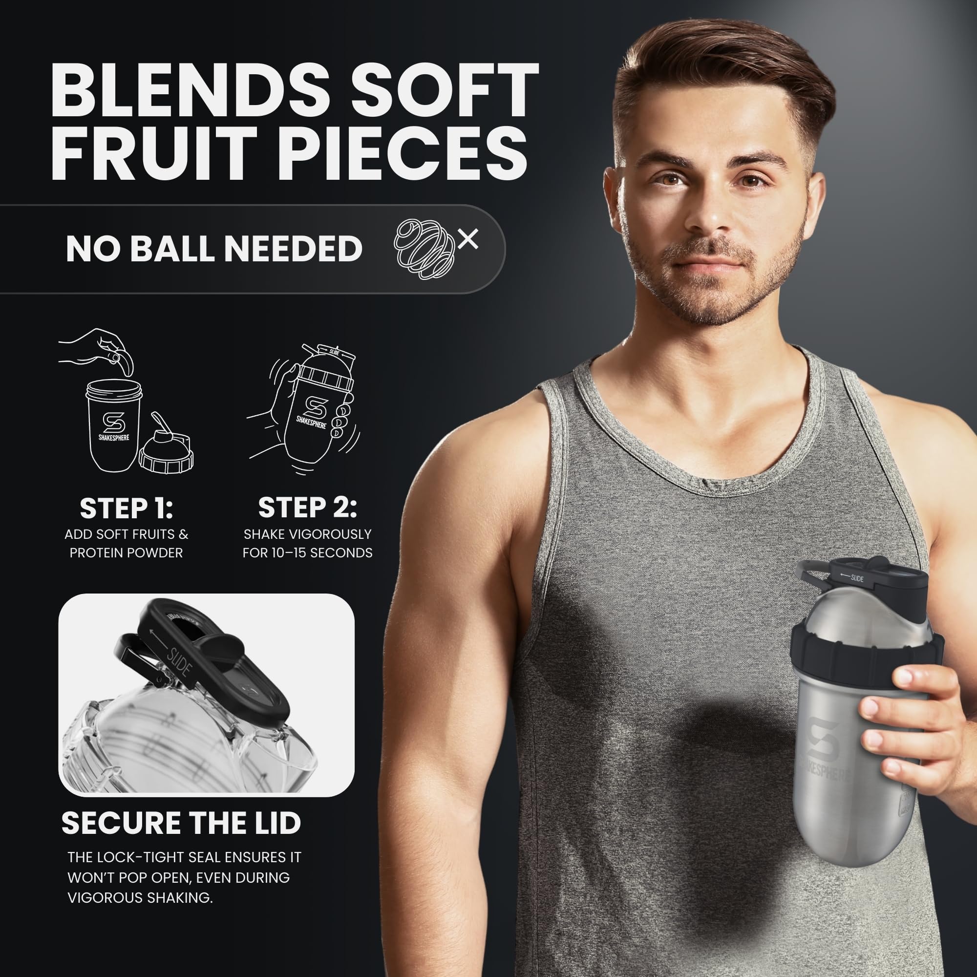 SHAKESPHERE versatile bottle doubles as coffee thermos and smoothie cup
