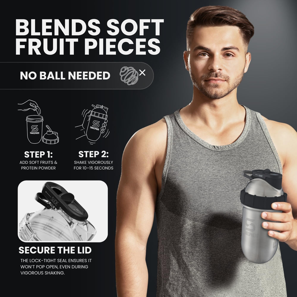 SHAKESPHERE versatile bottle doubles as coffee thermos and smoothie cup
