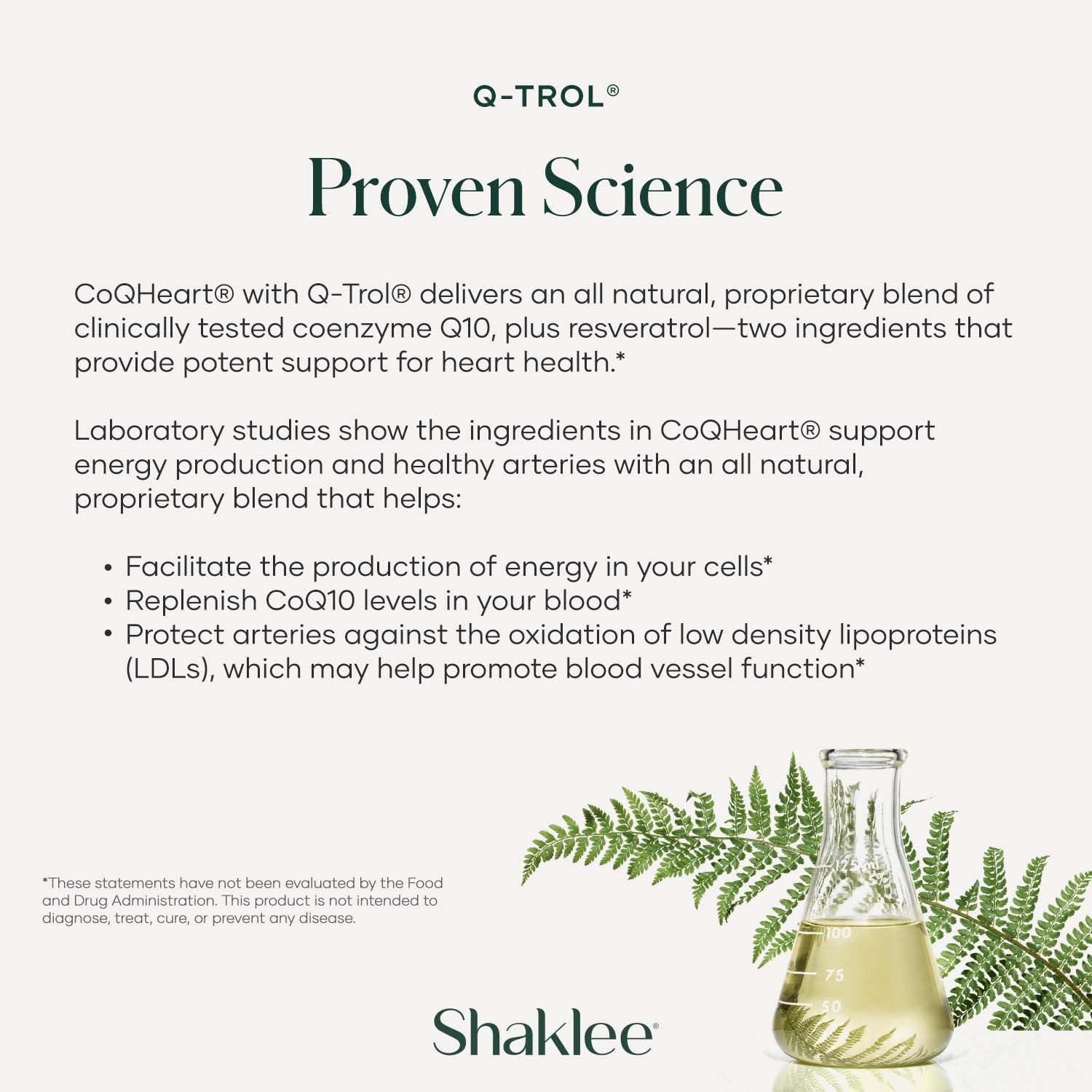 Shaklee CoQHeart ingredient graphics illustrate coenzyme and resveratrol synergy.