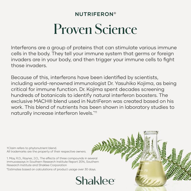 Shaklee NutriFeron natural plant extracts scene featuring key ingredients