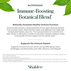 Shaklee NutriFeron two caplets daily dosage shown for convenient use
