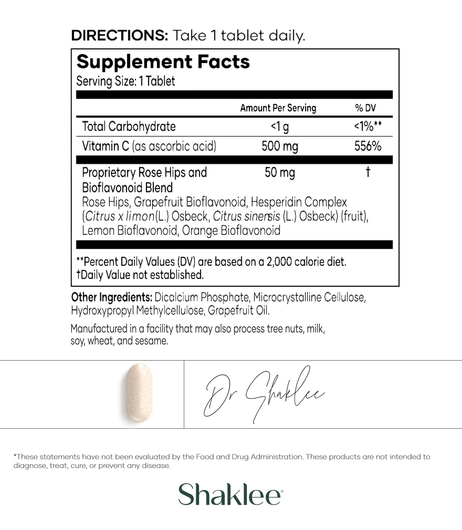 Shaklee Rose Hips and Bioflavonoids blend with Vita-C for antioxidant support