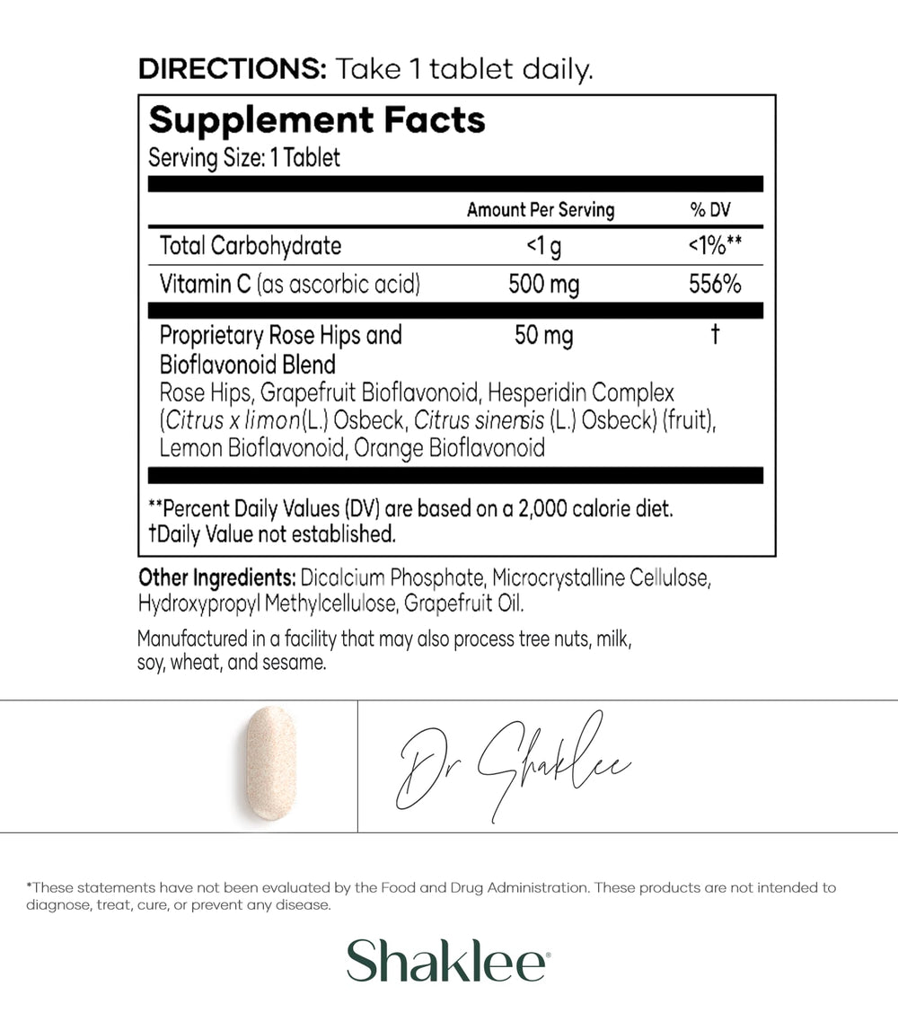 Shaklee Rose Hips and Bioflavonoids blend with Vita-C for antioxidant support