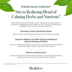 Shaklee Stress Relief Complex daily pack illustrating easy routine for consistency