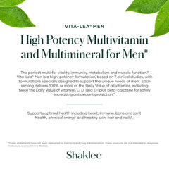 Image illustrating Vita-Lea Men daily dosage and routine
