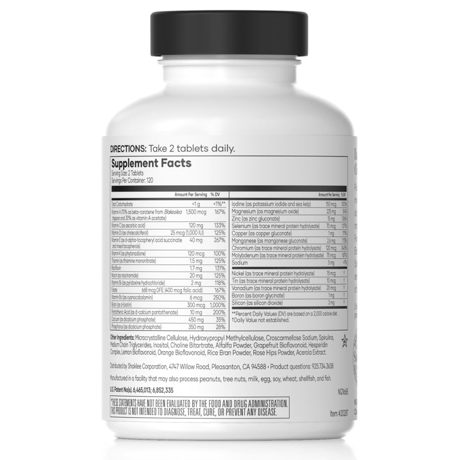 Close-up of Vita-Lea Men tablets highlighting high potency
