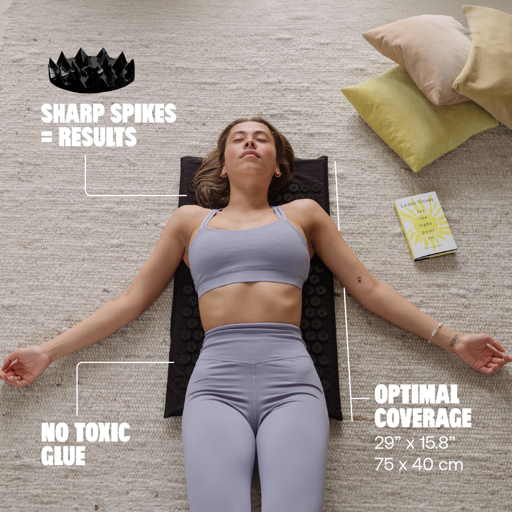 ShaktiMat Classic ABS spikes closeup highlights durable, targeted acupressure points.