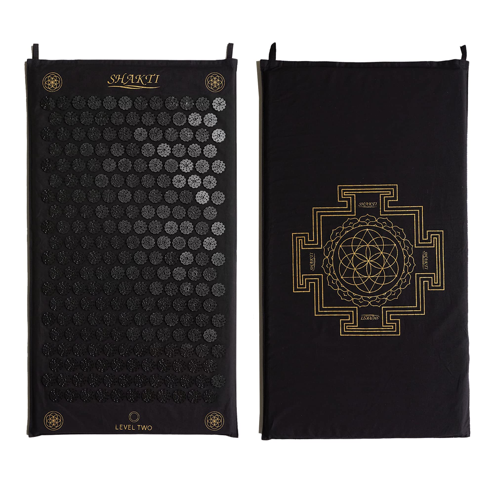 ShaktiMat Classic acupressure mat at Level 2 intensity to relieve daily tension and stress.