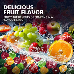 Shapeingirl Creatine gummies strawberry close-up highlights fresh taste.