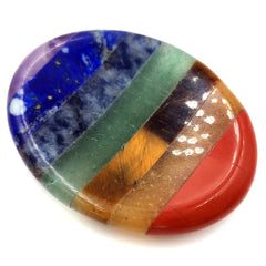 SHARKOOO thumb worry stone with 7 chakra crystals for calm focus on the go.