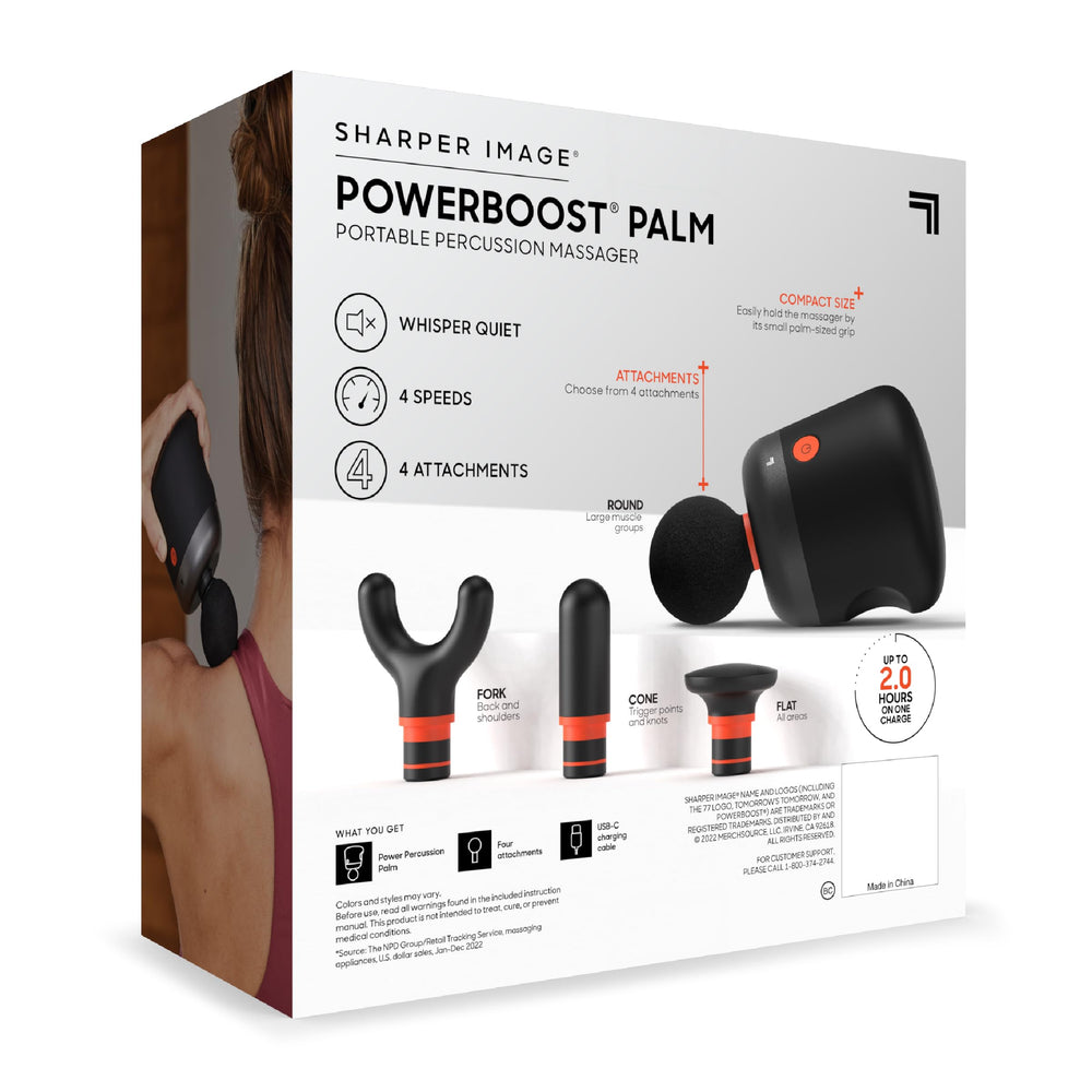 Sharper Image Mini Massage Gun compact design fits bags for travel relief.