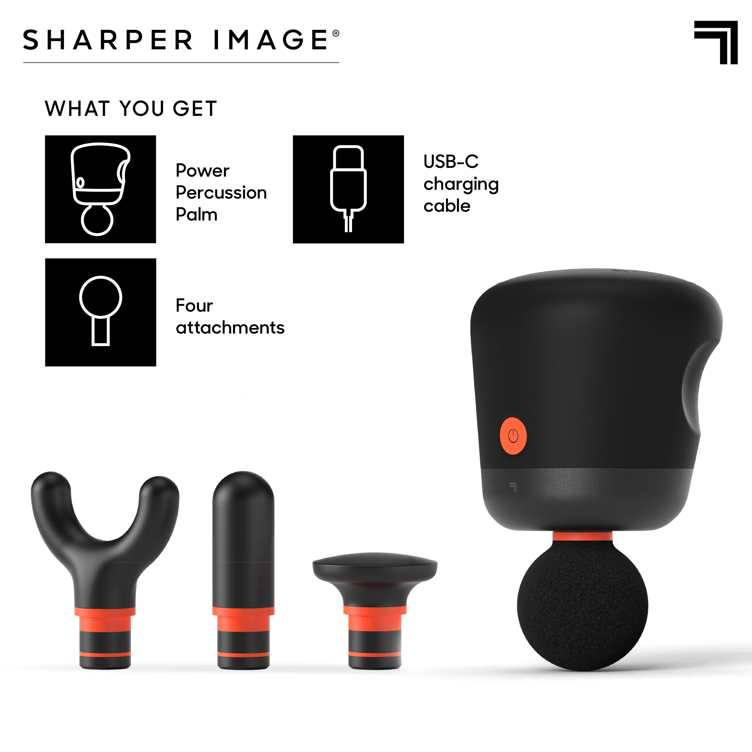 Sharper Image Mini Massage Gun ergonomic grip enables precise, comfortable use.