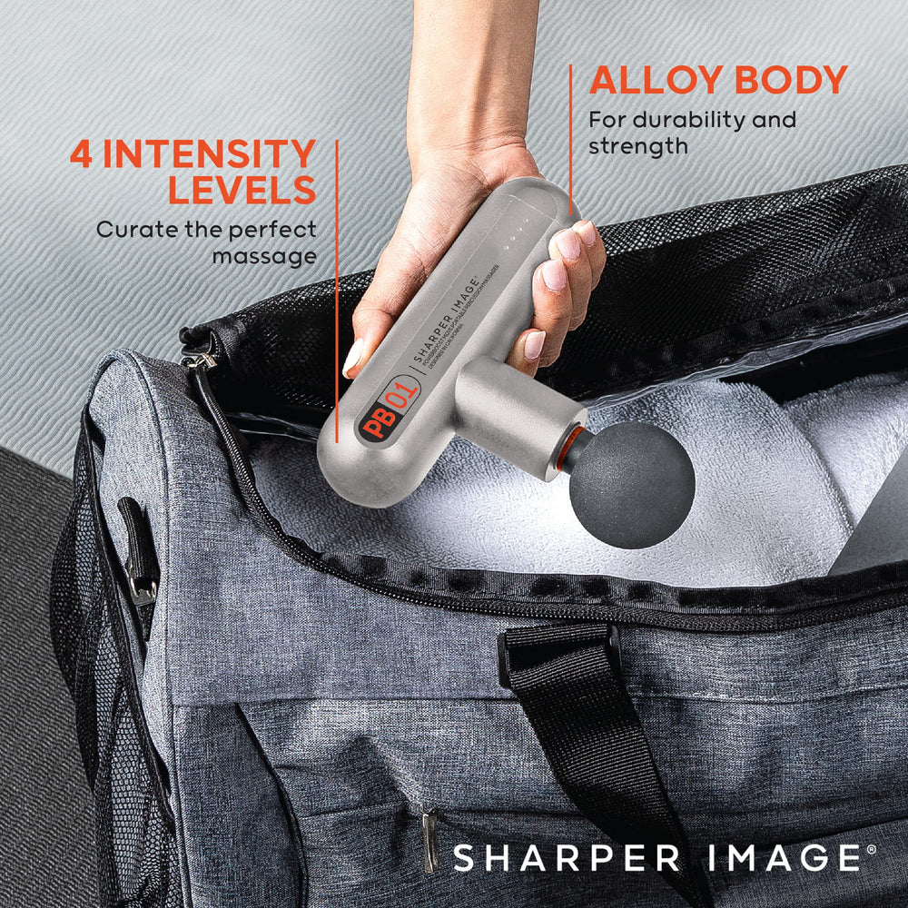 Sharper Image Powerboost Move compact design fits gym bag.