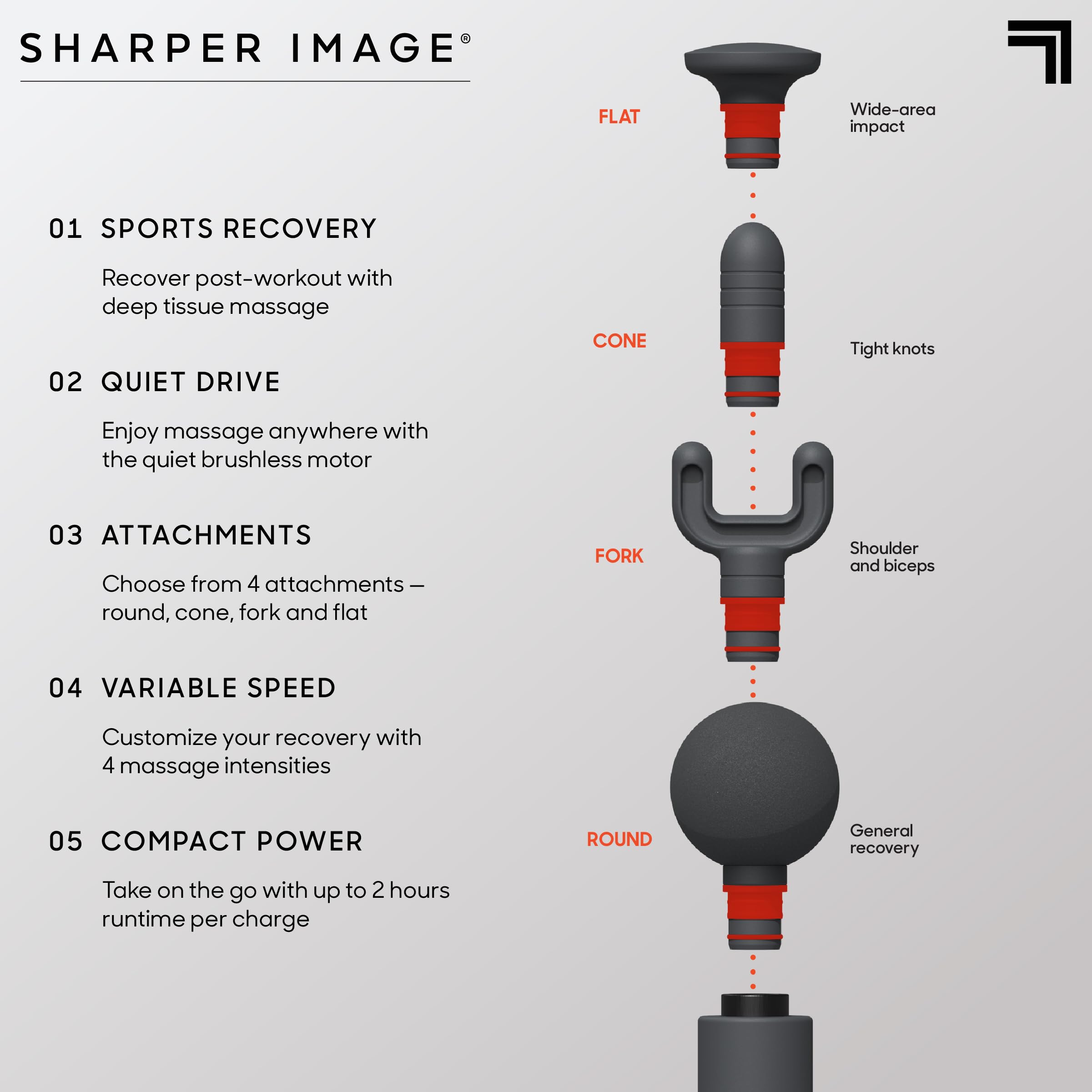 Sharper Image Powerboost Move quiet brushless motor in action.