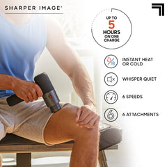 Sharper Image Powerboost Pro+ in-use back and shoulder demonstrates large muscle recovery on demand.