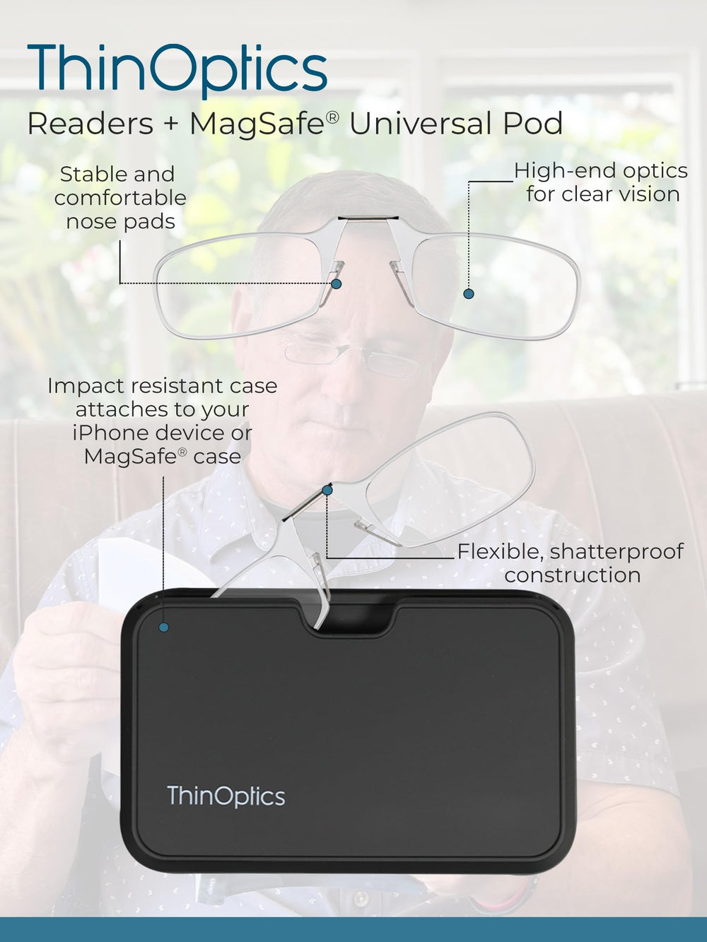 Shatterproof polycarbonate lenses closeup ensuring clear viewing in busy daily activities.