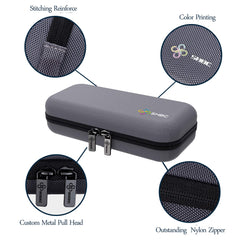Interior view of SHBC insulin cooler with organized compartments for pens and accessories.