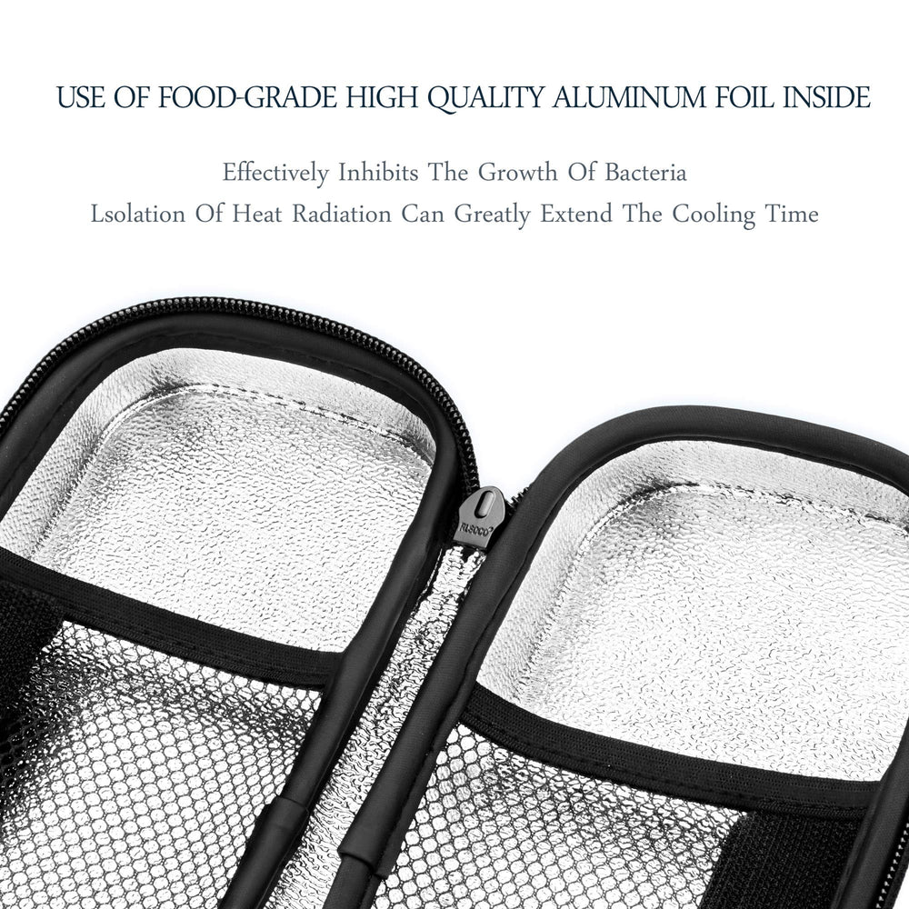 Inside SHBC case, organizer pockets keep syringes and accessories neatly secured.