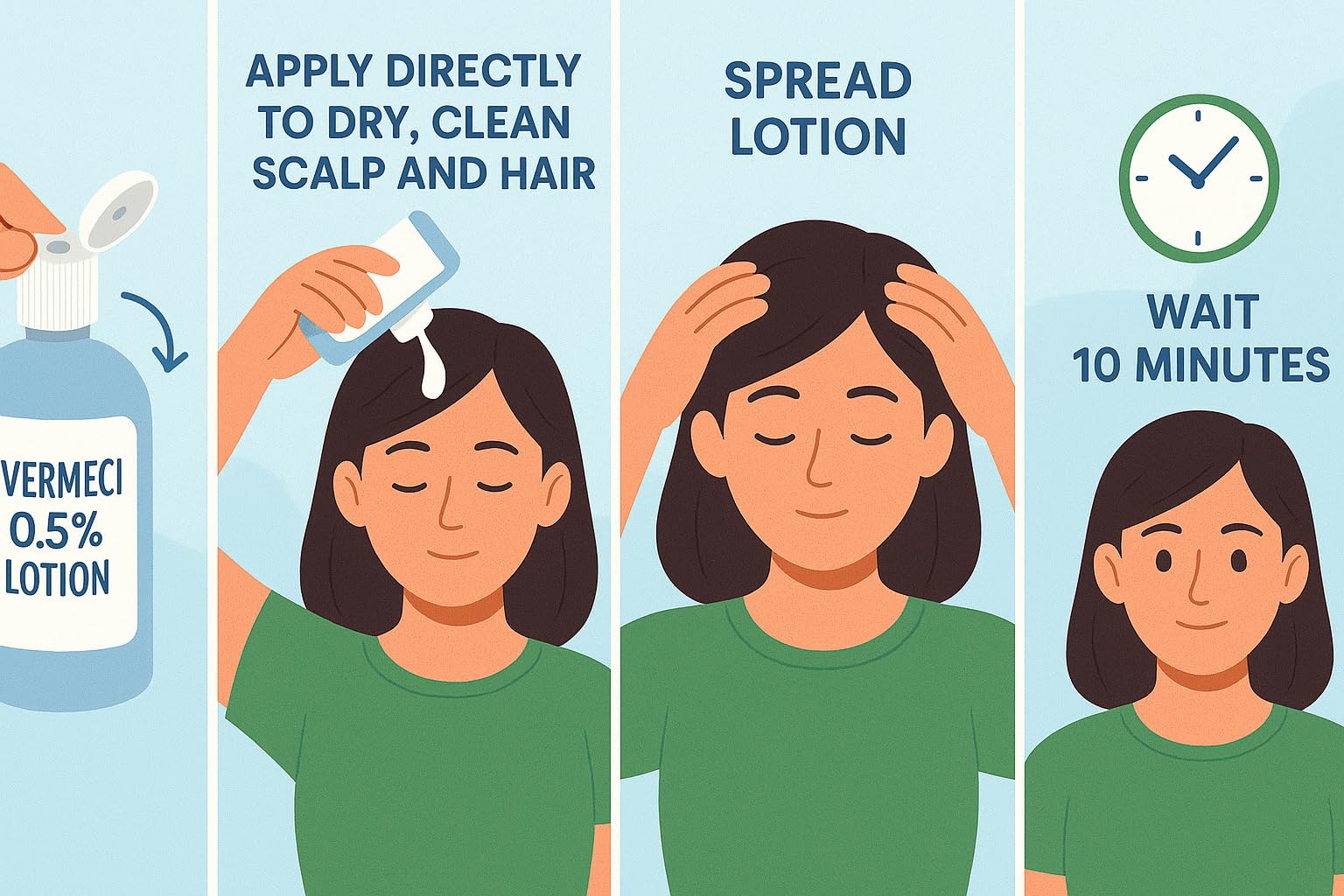 Shea Ivermectin Lice Treatment post-use hair looks softer and easier to comb.