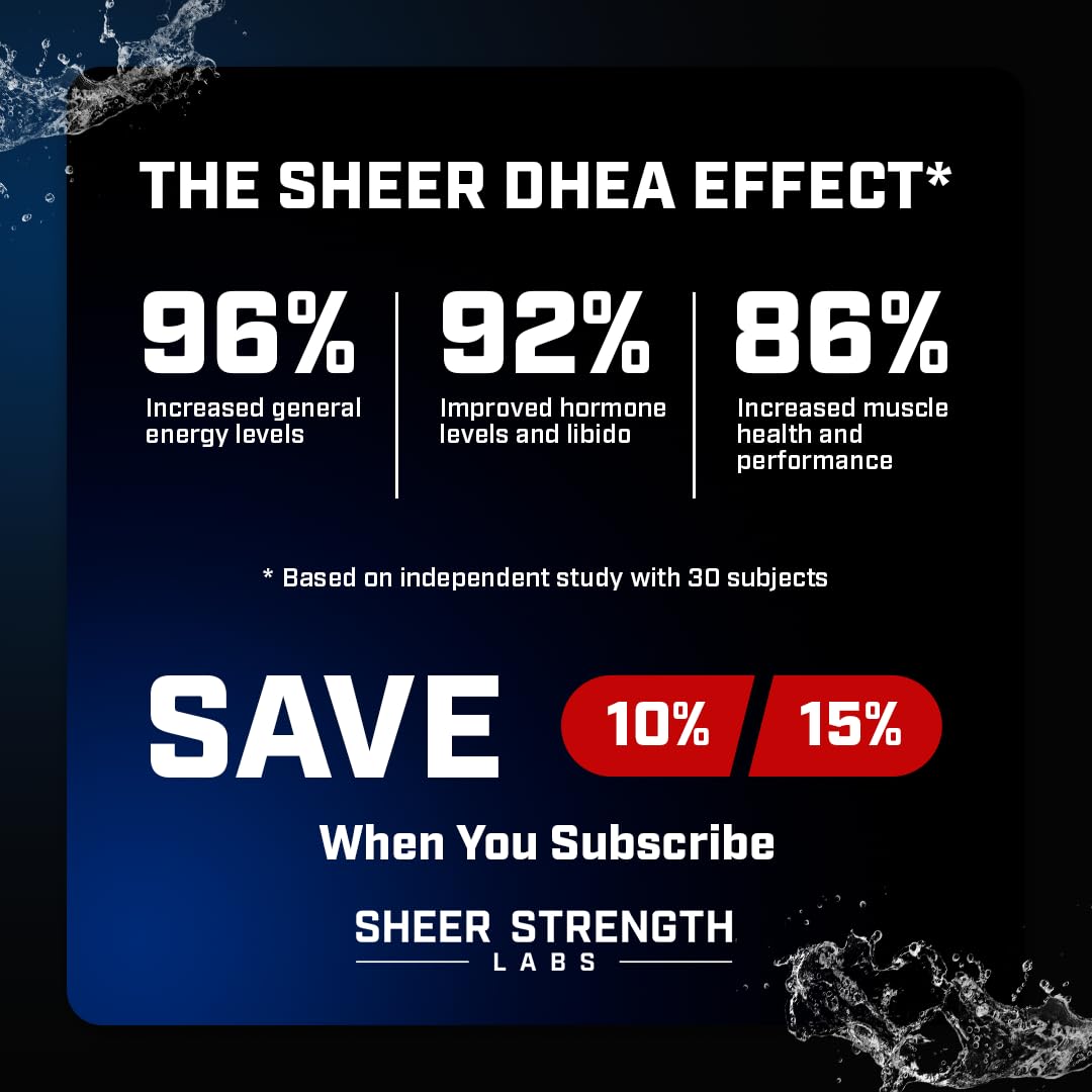 Sheer Strength DHEA 100mg dosing schedule for clear daily guidance.