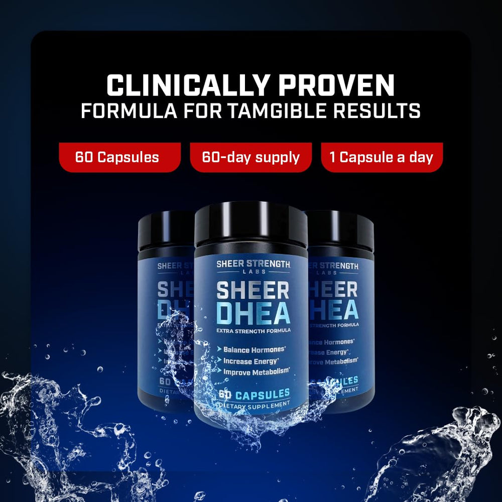 Sheer Strength DHEA 100mg made in USA care and safety.