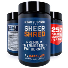 Sheer Strength Labs thermogenic capsules bottle ready for workouts and energy