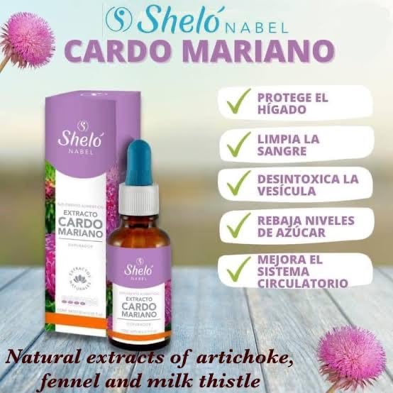 Sheló NABEL Bottle front label with dosage guidance.