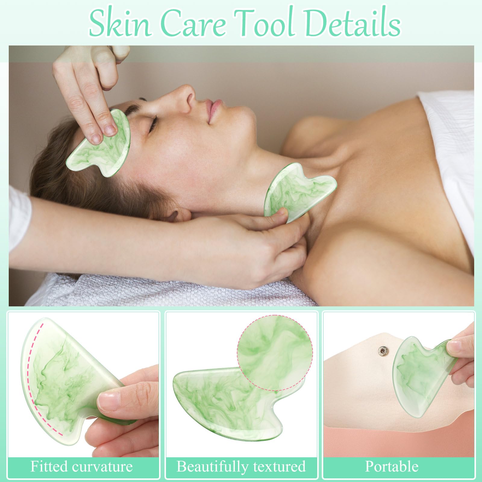 Sherr gift box set of gua sha stones for spa-style self-care at home.