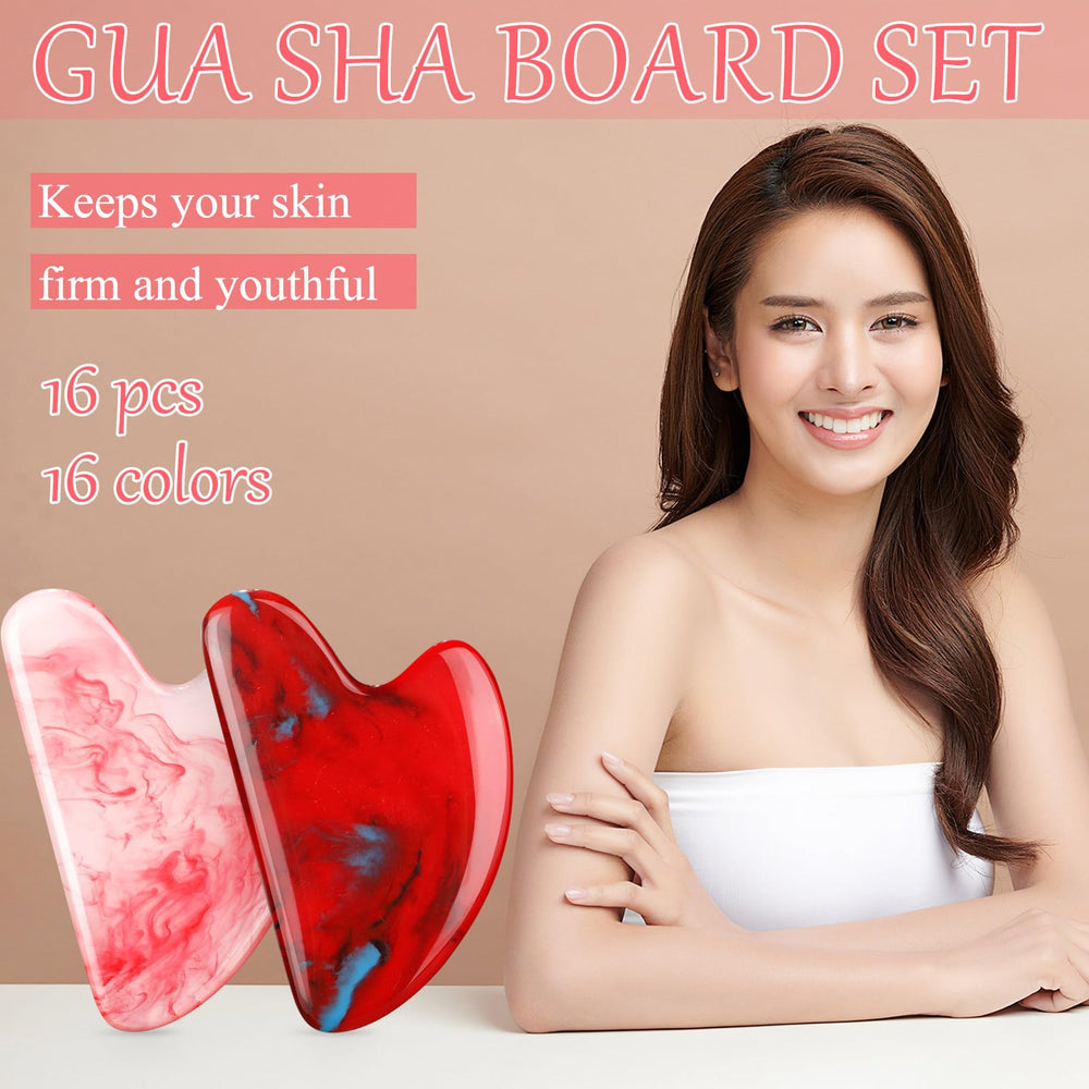 Sherr heart-shaped gua sha tool green suitable for arms and back.