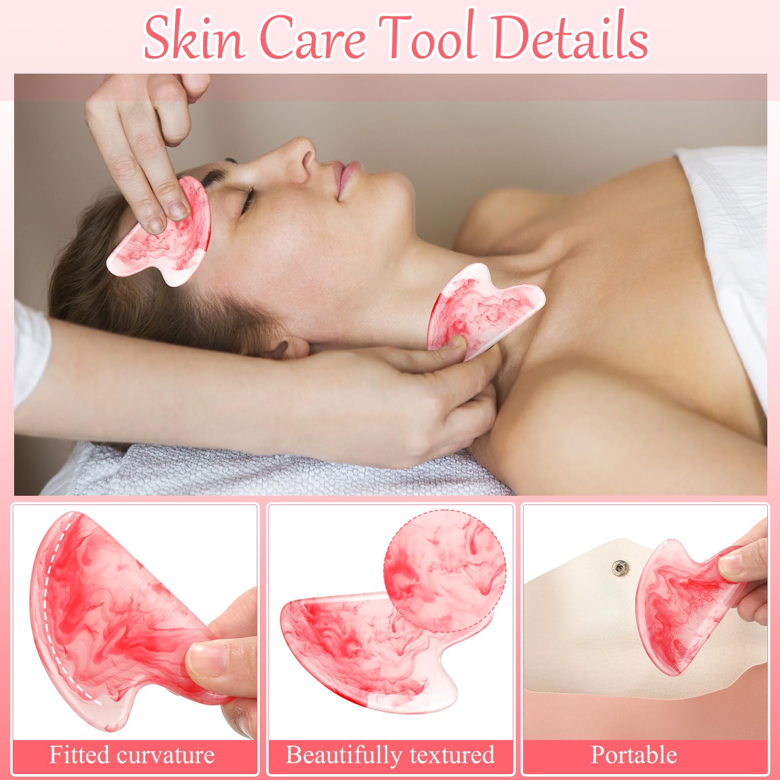 Sherr heart-shaped gua sha tool purple designed for pressure points.