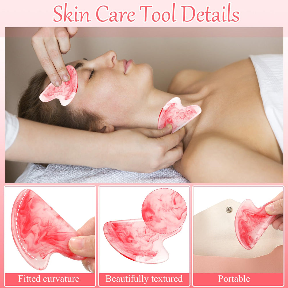 Sherr heart-shaped gua sha tool purple designed for pressure points.