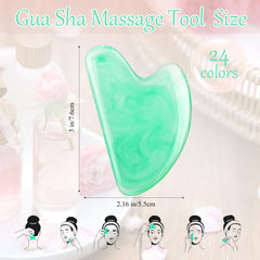 Sherr resin gua sha for face and body to promote circulation and relaxation.